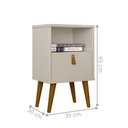 Ver imagem 3 de Mesa de Cabeceira Mesa de Cabeceira Off White Búzios Moderna
