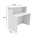 Ver imagem 3 de Balcão de Atendimento para Recepção 120cm Bancada Dupla Studio Branco