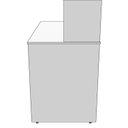 Ver imagem 7 de Balcão de Atendimento para Recepção 120cm Bancada Dupla Studio Branco