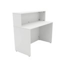 Ver imagem 2 de Balcão de Atendimento para Recepção 120cm Bancada Dupla Studio Branco