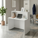 Ver imagem 1 de Balcão de Atendimento para Recepção 120cm Bancada Dupla Studio Branco