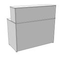 Ver mais imagens de Balcão de Atendimento para Recepção 120cm Bancada Dupla Studio Branco