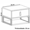 Ver imagem 4 de Kit 2 Mesas De Cabeceira Suspensa 1 Gaveta 004014 Off White DCASA