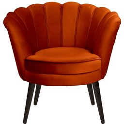 Poltrona Pétalas em Sued Premium Terracota - 1