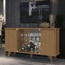 Ver imagem 1 de Aparador Cristaleira 2 Portas em Vidro 2 Prateleiras 160x84,5cm Requinte