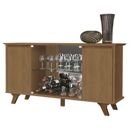 Aparador Cristaleira 2 Portas em Vidro 2 Prateleiras 160x84,5cm Requinte  - 2