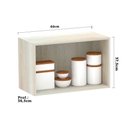 Ver imagem 3 de Armário Basculante 60cm 1 Porta Lis Legno Crema C/Concreto