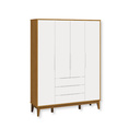 Ver imagem 3 de Quarto de Bebê Berço Evolution + Guarda Roupa 4P + Cômoda Sp Elfe Branco / Savana com Colchão