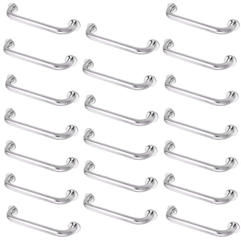 Barra Alça Apoio Inox 30 Cm Kit 20 Uni Acessibilidade Idoso Gestante Criança Suporte Anti Queda