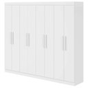 Ver imagem 5 de Guarda Roupa Casal Ambiente Andara Soft 8 Portas Branco Brilho - Lopas