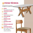 Ver imagem 6 de Sala de Jantar Mesa Star 120cm Tampo Laqueado com Vidro Canto Moeda e 4 Cadeiras Star