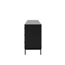 Ver imagem 5 de Cômoda 6 Gavetas Jasper 182 cm - Preto Fosco