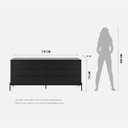 Ver imagem 6 de Cômoda 6 Gavetas Jasper 182 cm - Preto Fosco