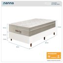 Ver imagem 2 de Cama Box Branca + Colchão Solteiro King Santa Cruz Bege Molas Ensacadas Euro Pillow 96x203x72cm