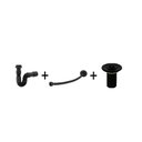 Ver imagem 1 de Kit Preto/black Válvula Lavatório + Sifão + Engate Flexível