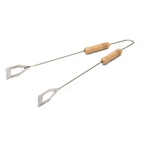 Pegador de Carvão Artmill em Aço Inox e Cabo de Madeira 58 Cm