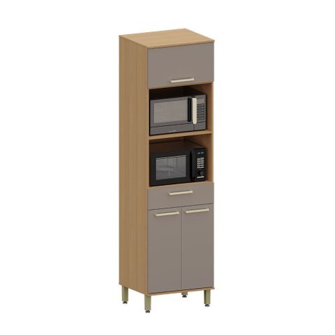 Paneleiro 100 Mdf 3 Portas com Espaço para Micro-ondas 70cm Duna Luciane Móveis