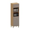 Ver imagem 1 de Paneleiro 100 Mdf 3 Portas com Espaço para Micro-ondas 70cm Duna Luciane Móveis