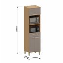 Ver imagem 3 de Paneleiro 100 Mdf 3 Portas com Espaço para Micro-ondas 70cm Duna Luciane Móveis