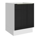 Ver imagem 1 de Balcão de Cozinha 60 cm 1 Porta (sem Tampo) Branco/Preto Lux Madesa