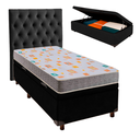 Ver imagem 1 de Kit Cabeceira + Cama Box Bau + Colchão Solteiro D20 D20 Inducol