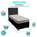 Ver imagem 3 de Kit Cabeceira + Cama Box Bau + Colchão Solteiro D20 D20 Inducol
