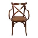 Ver imagem 1 de Kit 2 Cadeiras C/ Braço Bistro Gourmet Luxo com Rattan