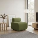 Ver imagem 1 de Poltrona Decorativa Sala Orgânica 60 cm Base Fixa Nara Bouclê D03 - D'Rossi