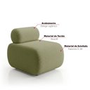Ver imagem 4 de Poltrona Decorativa Sala Orgânica 60 cm Base Fixa Nara Bouclê D03 - D'Rossi