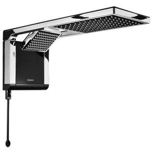 Chuveiro Acqua Duo Flex Black Preto e Cromado - LORENZETTI