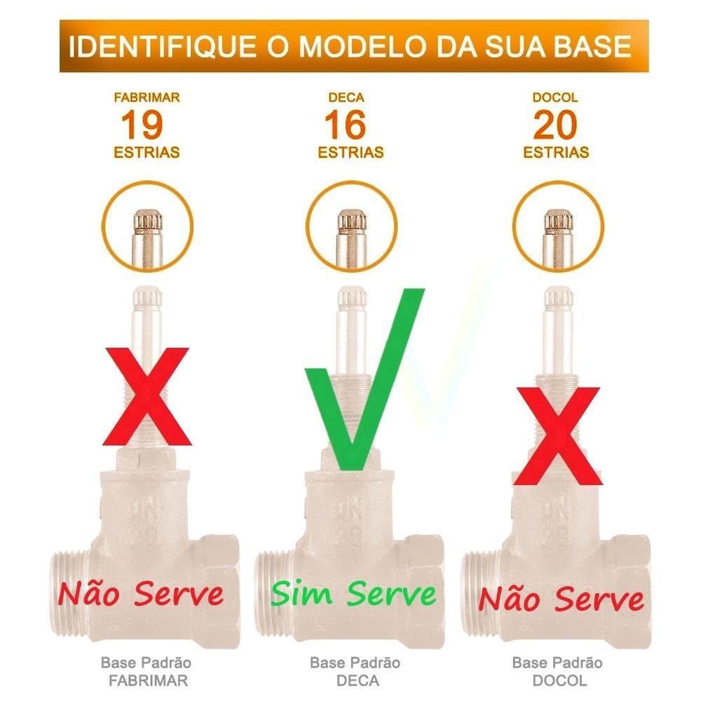 Kit 2 Acabamento Registro Banheiro C-40 Abs Cr Padrao Deca - 6