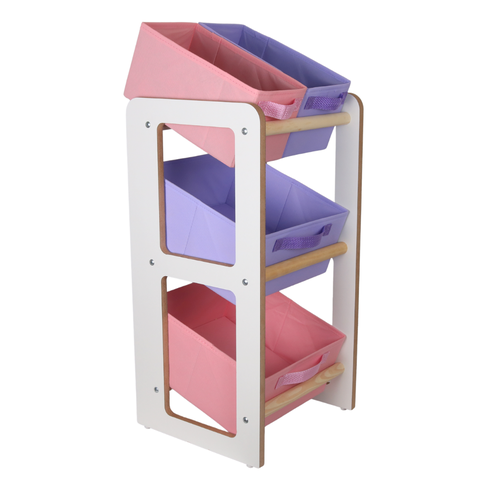 Organizador de Brinquedo Estante Infantil Rosa Lilas