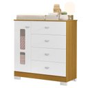 Ver imagem 2 de Guarda Roupa e Cômoda Infantil New Katatau Branco Acetinado Savana – Reller