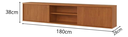 Ver imagem 6 de Rack para Tv'' 75 Suspenso Zeus 2 Portas C/ Aplique Canelado Naturalle 100%mdf