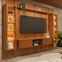 Ver imagem 3 de Rack para Tv'' 75 Suspenso Zeus 2 Portas C/ Aplique Canelado Naturalle 100%mdf