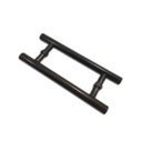 Ver imagem 1 de Puxador H duplo 30x20cm tubular redondo para porta de vidro e portão - Bronze