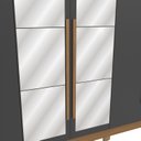 Ver imagem 5 de Guarda Roupa Roupeiro 6 Portas e 3 Gavetas Espelho 270cm Cb01t580 Kappesberg