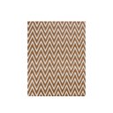 Ver imagem 3 de Tapete Para Sala ou Quarto 1,50M x 1,32M Antiderrapante Chevron Zig Zag Caramelo e Cru