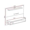 Ver imagem 4 de Painel TV 32 Polegadas Fit Nicho e Prateleira MDF - beemóveis - Offwhite