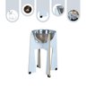 Comedouro Elevado Gato Cachorro Pet Mdf Modelo Torre Grande Inox:30cm - 1