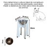 Comedouro Elevado Gato Cachorro Pet Mdf Modelo Torre Grande Inox:30cm - 2