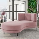 Ver imagem 6 de Sofá Chaise Longue Living Lucca Esquerdo D02 Veludo Rosê C-305
