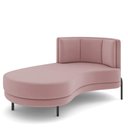 Ver imagem 1 de Sofá Chaise Longue Living Lucca Esquerdo D02 Veludo Rosê C-305