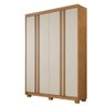 Guarda Roupa Porto 4 Portas Ripado 3 Gavetas 8 Prateleiras - Benetil - 1