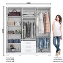 Ver imagem 2 de Guarda Roupa Solteiro 6 portas 3 Gavetas City Briz