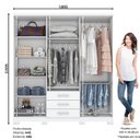 Ver imagem 2 de Guarda Roupa Solteiro 6 Portas 3 Gavetas City Briz Branco