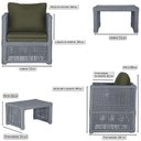 Ver imagem 2 de Mesa e 1 Poltrona Madri Corda Náutica Estofado 13 Trama Prata