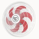 Ver imagem 1 de Ventilador Parede Lorena Branco Oscilante 220v Pás Vermelho