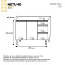 Ver imagem 4 de Balcão para Cozinha em Aço 120cm 2 Portas 3 Gavetas Netuno 