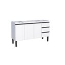 Ver imagem 3 de Balcão para Cozinha em Aço 144cm 3 Portas 3 Gavetas Netuno 